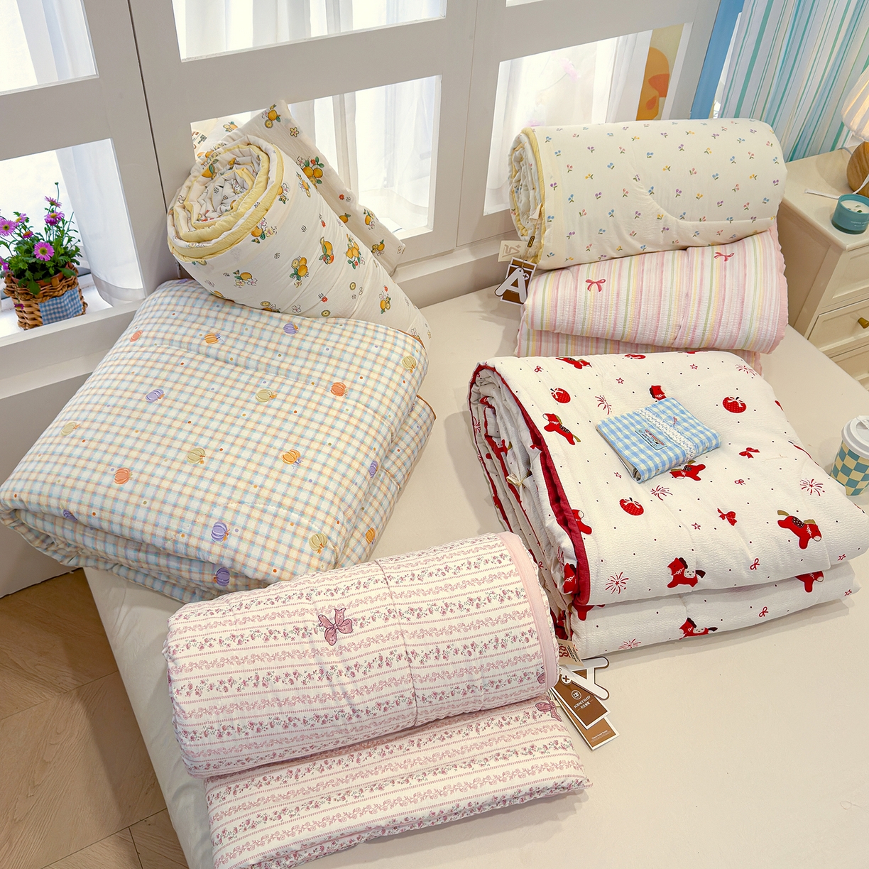 弗苓家纺 2026新款A类云感有氧双层纱夏被夏凉被 组合图