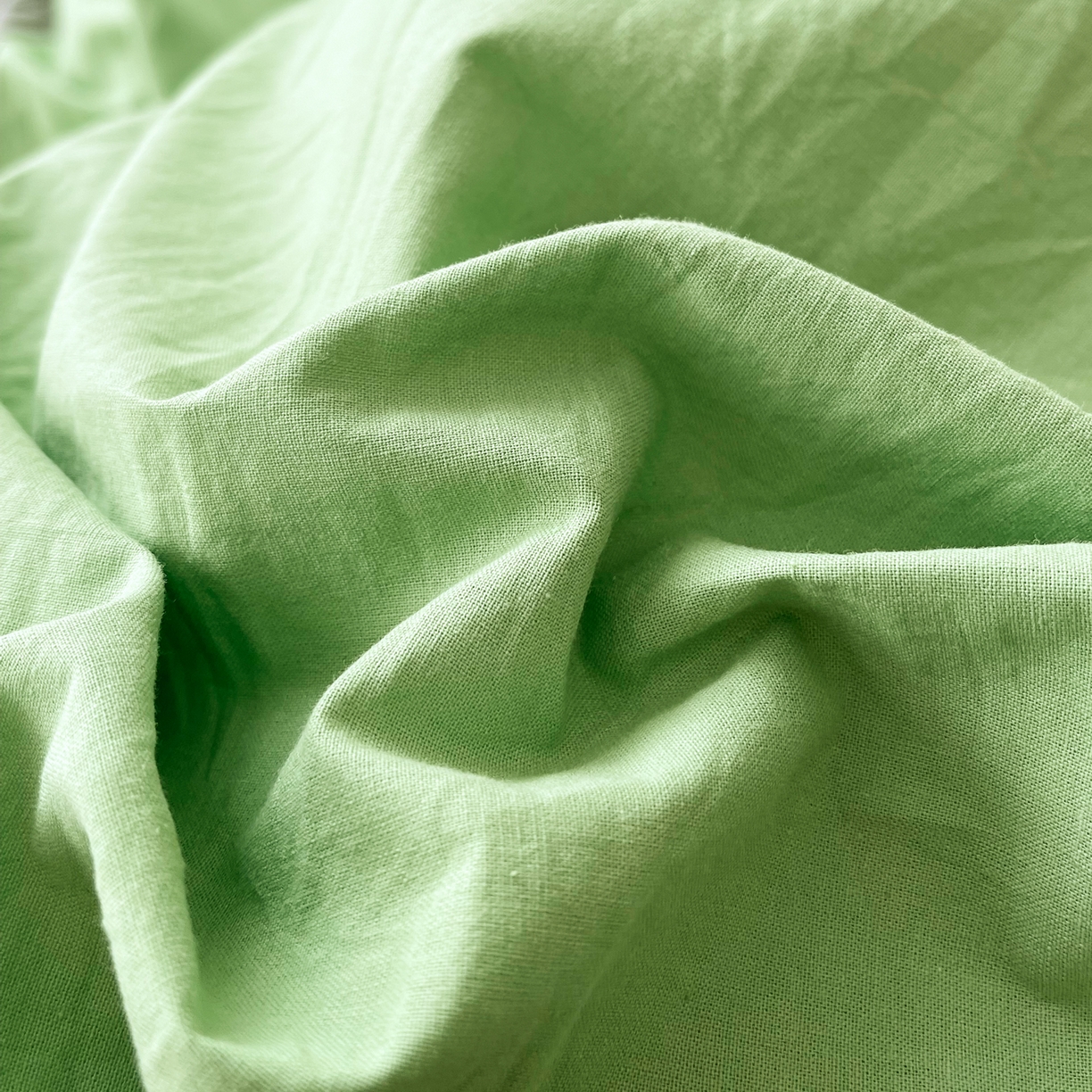 91家纺网 家纺一手货源 找家纺 春皖家纺 2026春夏新款双拼全棉纯棉水洗棉四件套 青草绿-墨绿