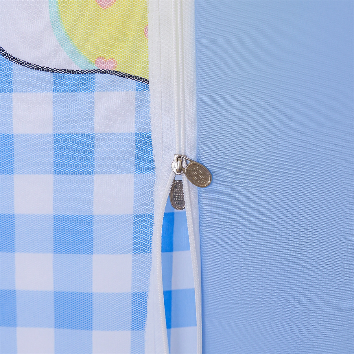 91家纺网 家纺一手货源 找家纺 迪凡保罗蚊帐 2026新款2606专版卡通回底全底AB版遮光帘坐床蚊帐 可爱奶狗-无床帘