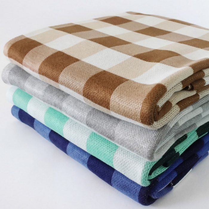 91家纺网 家纺一手货源 找家纺 （总）暖绵绵家纺 2026新款丝光棉格子盖毯-艾利欧