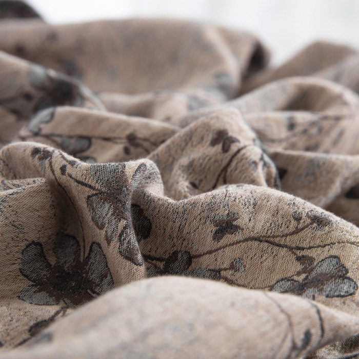 91家纺网 家纺一手货源 找家纺 云天家纺 2026新款A类全棉纯棉色织提花双层纱纽扣款四件套 梅花水墨