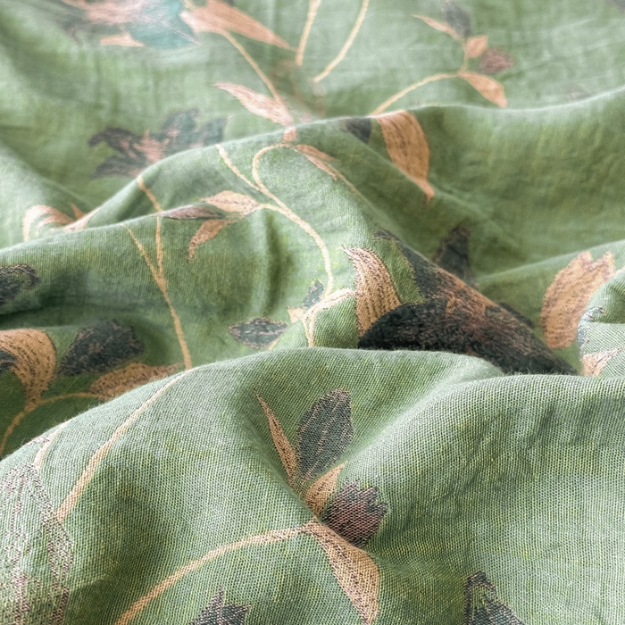 91家纺网 家纺一手货源 找家纺 云天家纺 2026新款A类全棉纯棉色织提花双层纱纽扣款四件套 百合颂绿