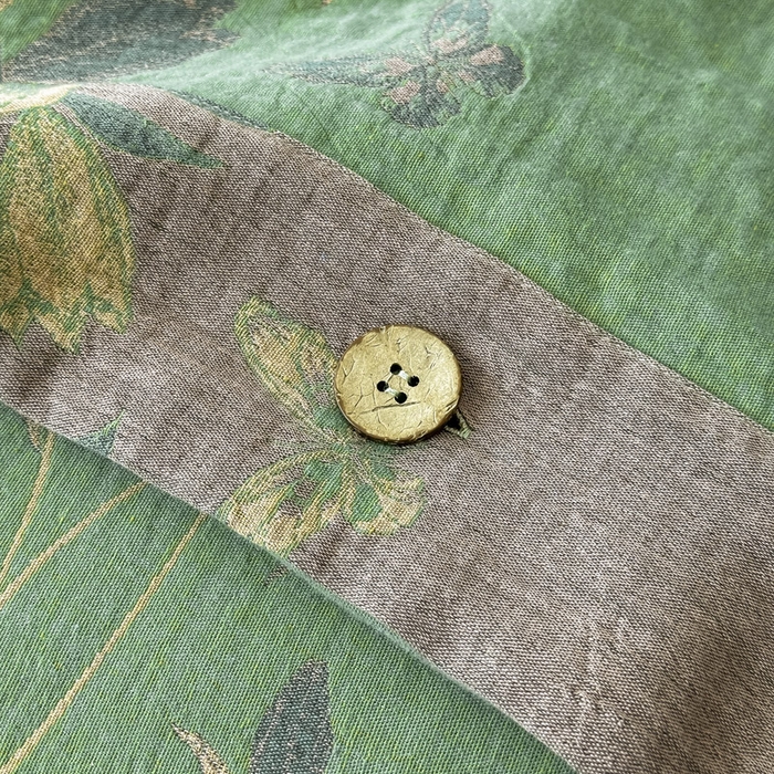 91家纺网 家纺一手货源 找家纺 云天家纺 2026新款A类全棉纯棉色织提花双层纱纽扣款四件套 百合颂绿