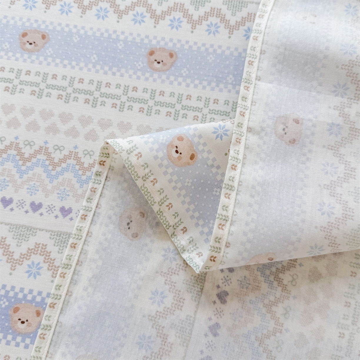 91家纺网 家纺一手货源 找家纺 晨晨家纺 2026春夏新款小清新全棉纯棉印花床单三件套 塞浦路斯