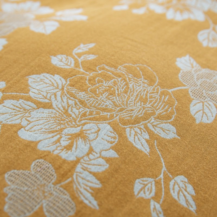 91家纺网 家纺一手货源 找家纺 云天家纺 2026新款A类全棉纯棉色织提花双层纱纽扣款四件套 春风十里橘