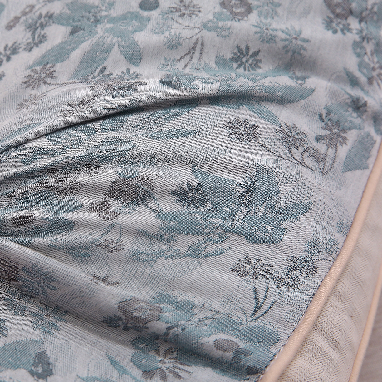 91家纺网 家纺一手货源 找家纺 （总）梦叶草 2026新款棉麻荞麦提花护颈枕