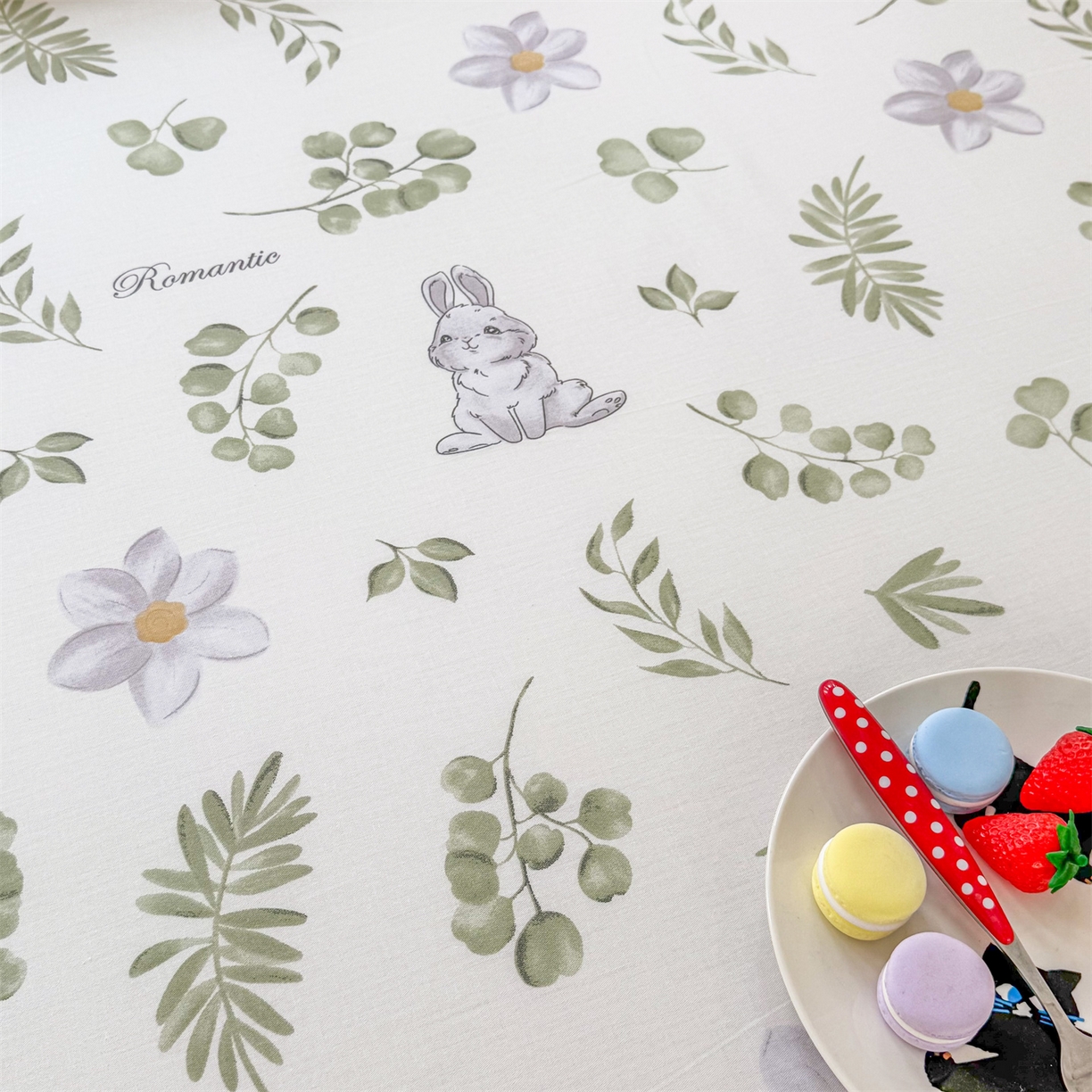 91家纺网 家纺一手货源 找家纺 晨晨家纺 2026春夏新款小清新全棉纯棉印花床单三件套 安妮兔