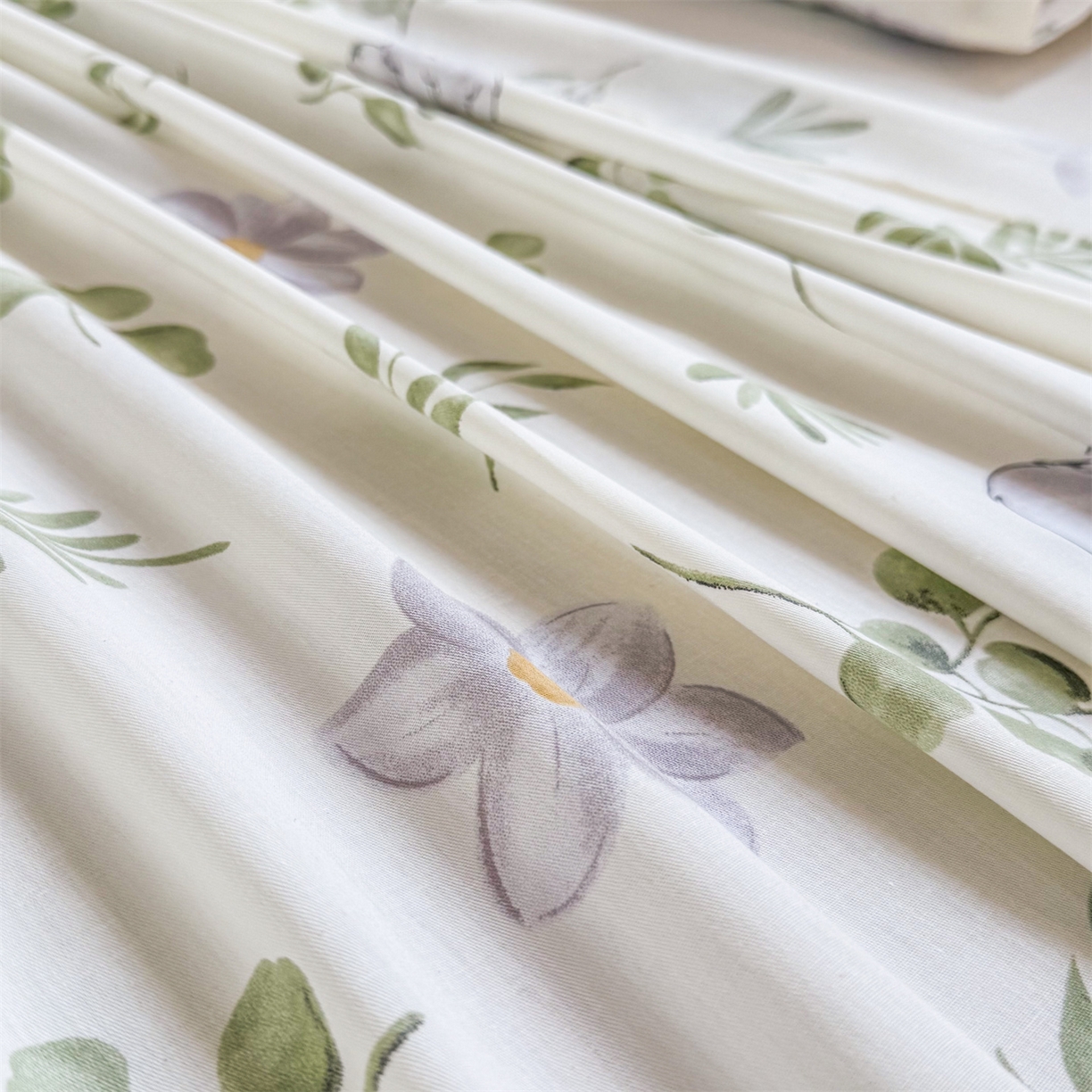 91家纺网 家纺一手货源 找家纺 晨晨家纺 2026春夏新款小清新全棉纯棉印花床单三件套 安妮兔