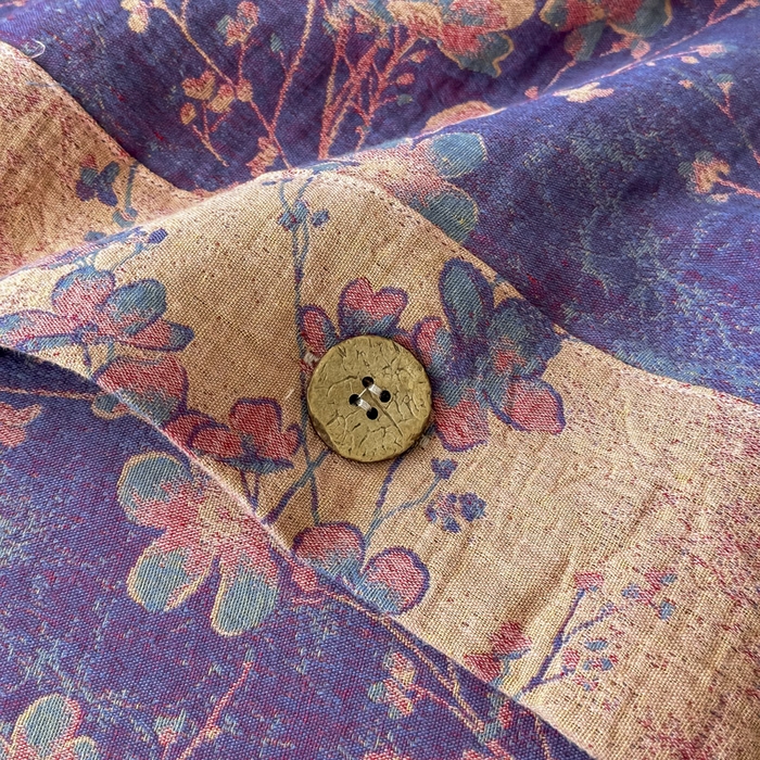 91家纺网 家纺一手货源 找家纺 云天家纺 2026新款A类全棉纯棉色织提花双层纱纽扣款四件套 梅花深紫（套版）