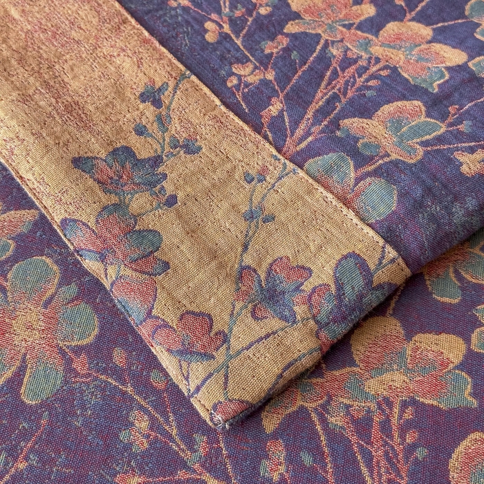 91家纺网 家纺一手货源 找家纺 云天家纺 2026新款A类全棉纯棉色织提花双层纱纽扣款四件套 梅花深紫（套版）