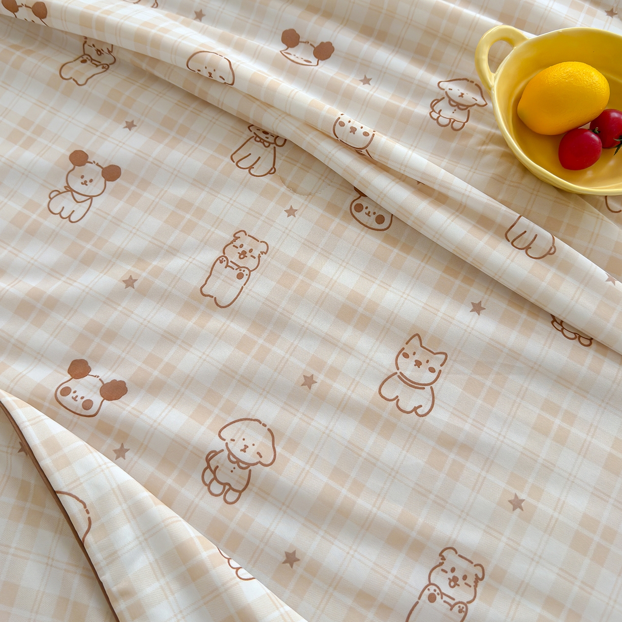 91家纺网 家纺一手货源 找家纺 弗苓家纺 2026新款麻绳款锦氨凉感丝夏被夏凉被空调被 线条狗