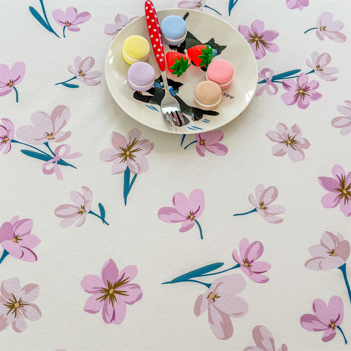 91家纺网 家纺一手货源 找家纺 晨晨家纺 2026春夏新款小清新全棉纯棉印花床单三件套 悠蓝