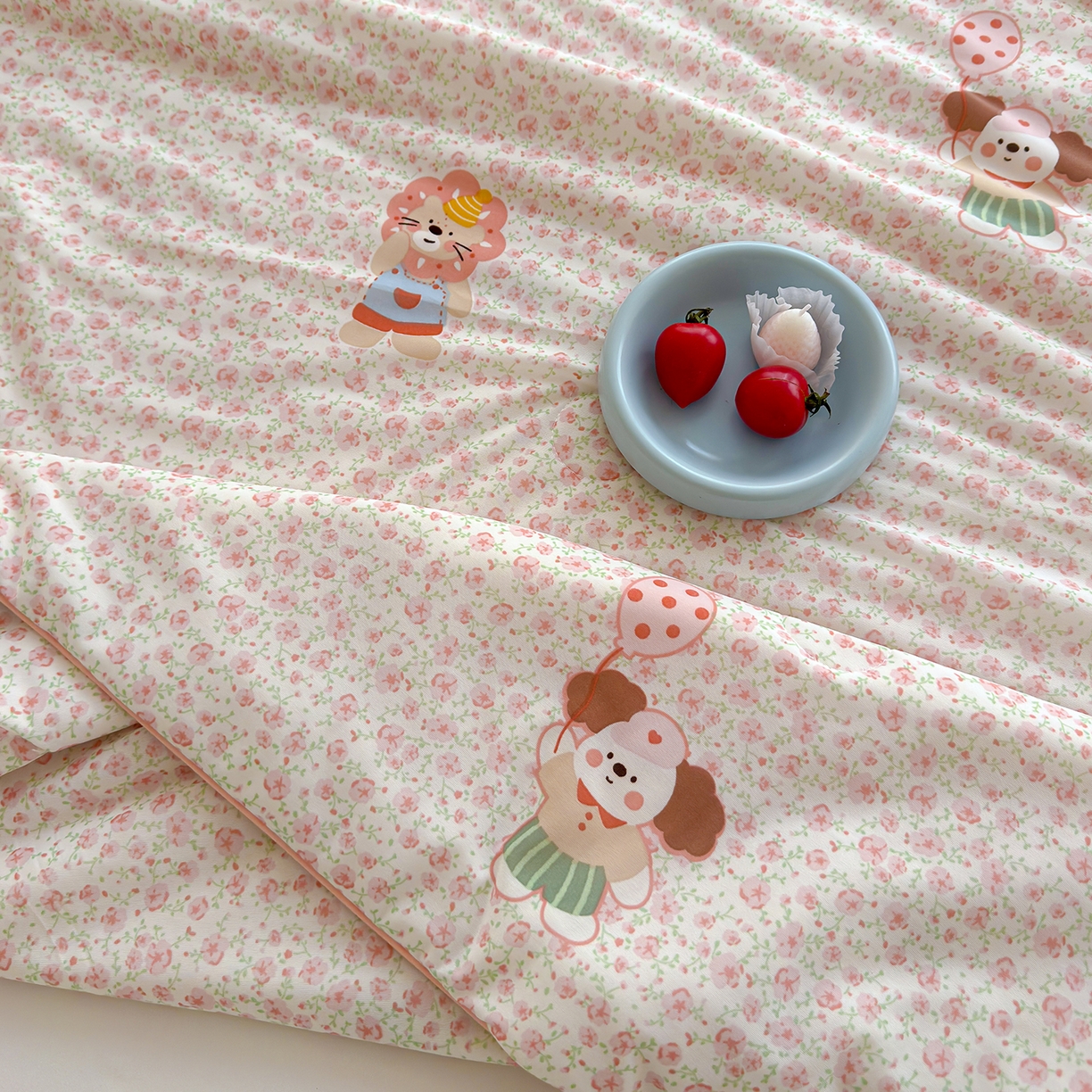 91家纺网 家纺一手货源 找家纺 弗苓家纺 2026新款麻绳款锦氨凉感丝夏被夏凉被空调被 小狮子