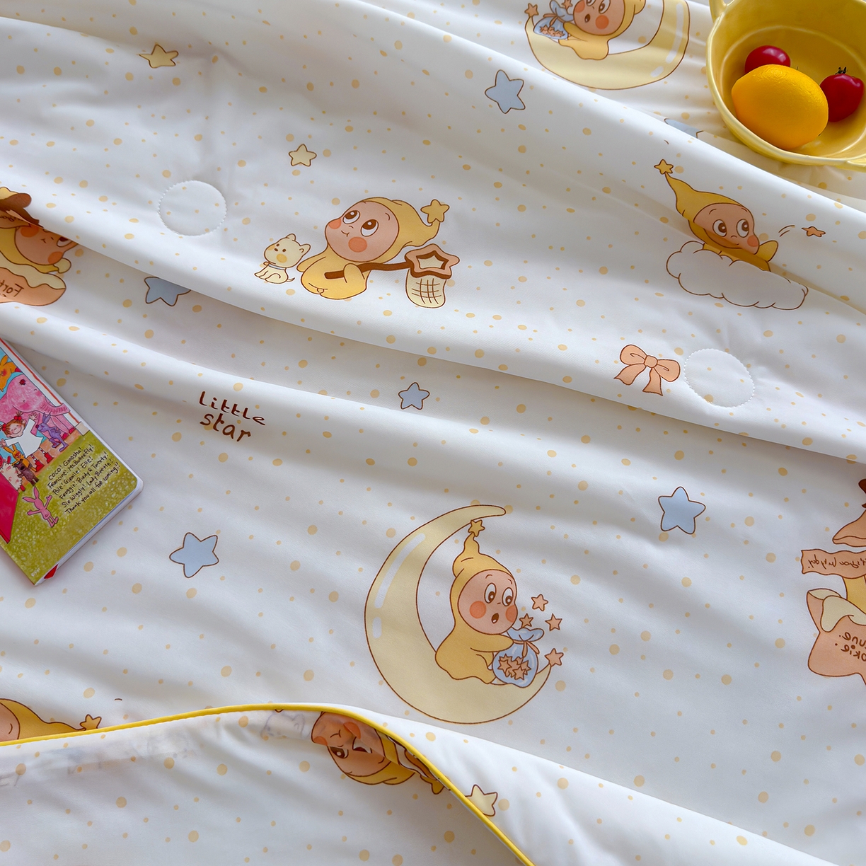 91家纺网 家纺一手货源 找家纺 弗苓家纺 2026新款麻绳款锦氨凉感丝夏被夏凉被空调被 晚安星宝