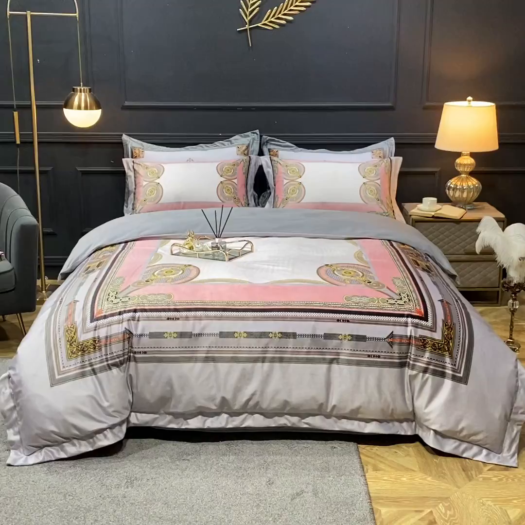 91家纺网 家纺一手货源 找家纺 （总）玉相逢 2026春夏新品水洗仿天丝数码凉感丝四件套系列