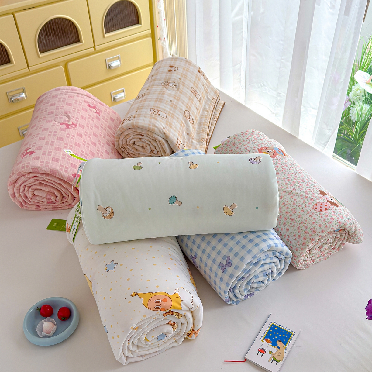 弗苓家纺 2026新款麻绳款锦氨凉感丝夏被夏凉被空调被 组合图