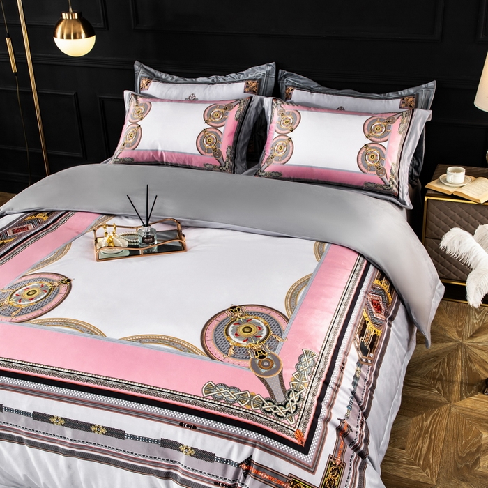 91家纺网 家纺一手货源 找家纺 （总）玉相逢 2026春夏新品水洗仿天丝数码凉感丝四件套系列