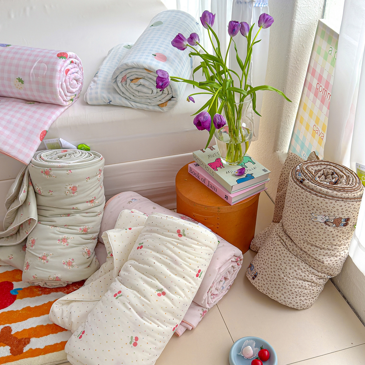 91家纺网 家纺一手货源 找家纺 弗苓家纺 2026新款麻绳款锦氨凉感丝夏被夏凉被空调被 组合图