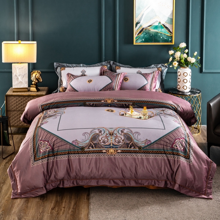 91家纺网 家纺一手货源 找家纺 （总）玉相逢 2026春夏新品水洗仿天丝数码凉感丝四件套系列