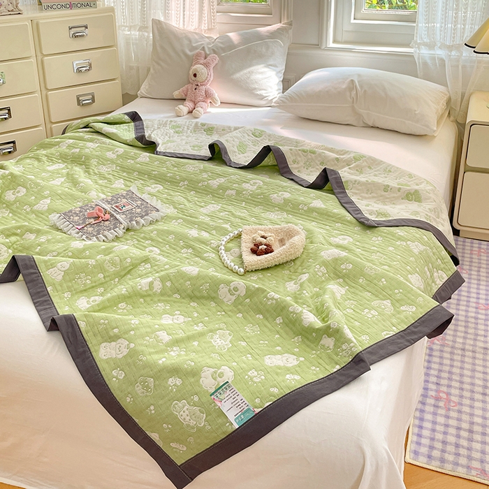 91家纺网 家纺一手货源 找家纺 （总）云天家纺 2026新款A类全棉三层纱多功能毛巾被（盖毯床单夏被）