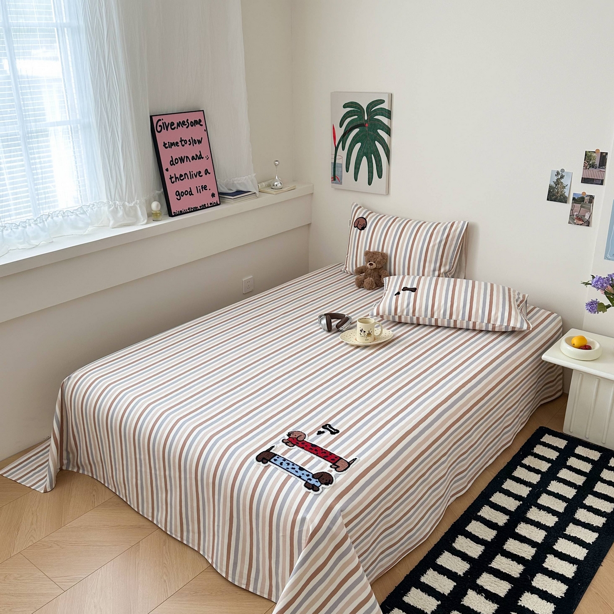 91家纺网 家纺一手货源 找家纺 （总）珺柔家纺 2026新款全棉老粗布床单床笠三件套