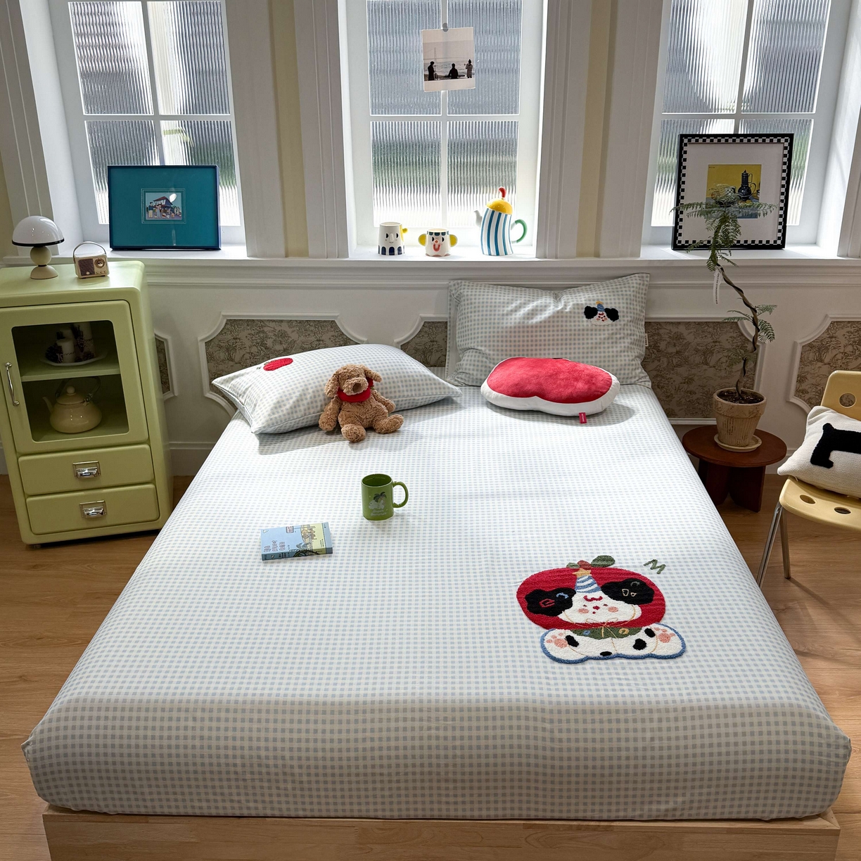 91家纺网 家纺一手货源 找家纺 （总）珺柔家纺 2026新款全棉老粗布床单床笠三件套