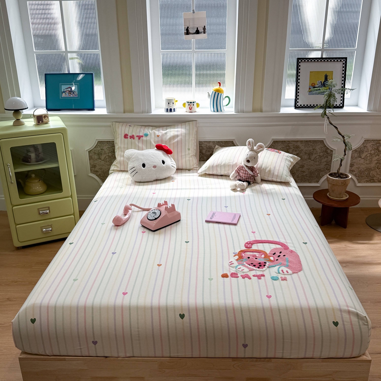 91家纺网 家纺一手货源 找家纺 （总）珺柔家纺 2026新款全棉老粗布床单床笠三件套