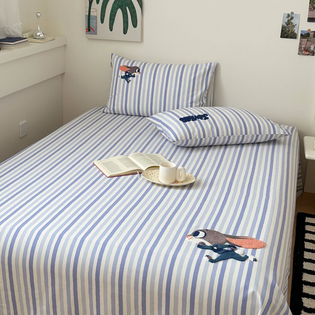 91家纺网 家纺一手货源 找家纺 珺柔家纺 2026新款全棉老粗布床单床笠三件套 朱迪