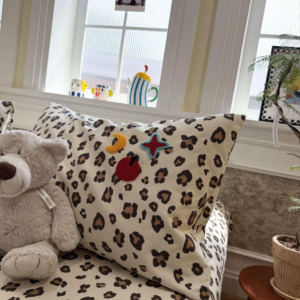 91家纺网 家纺一手货源 找家纺 珺柔家纺 2026新款全棉老粗布床单床笠三件套 豹纹睡衣熊