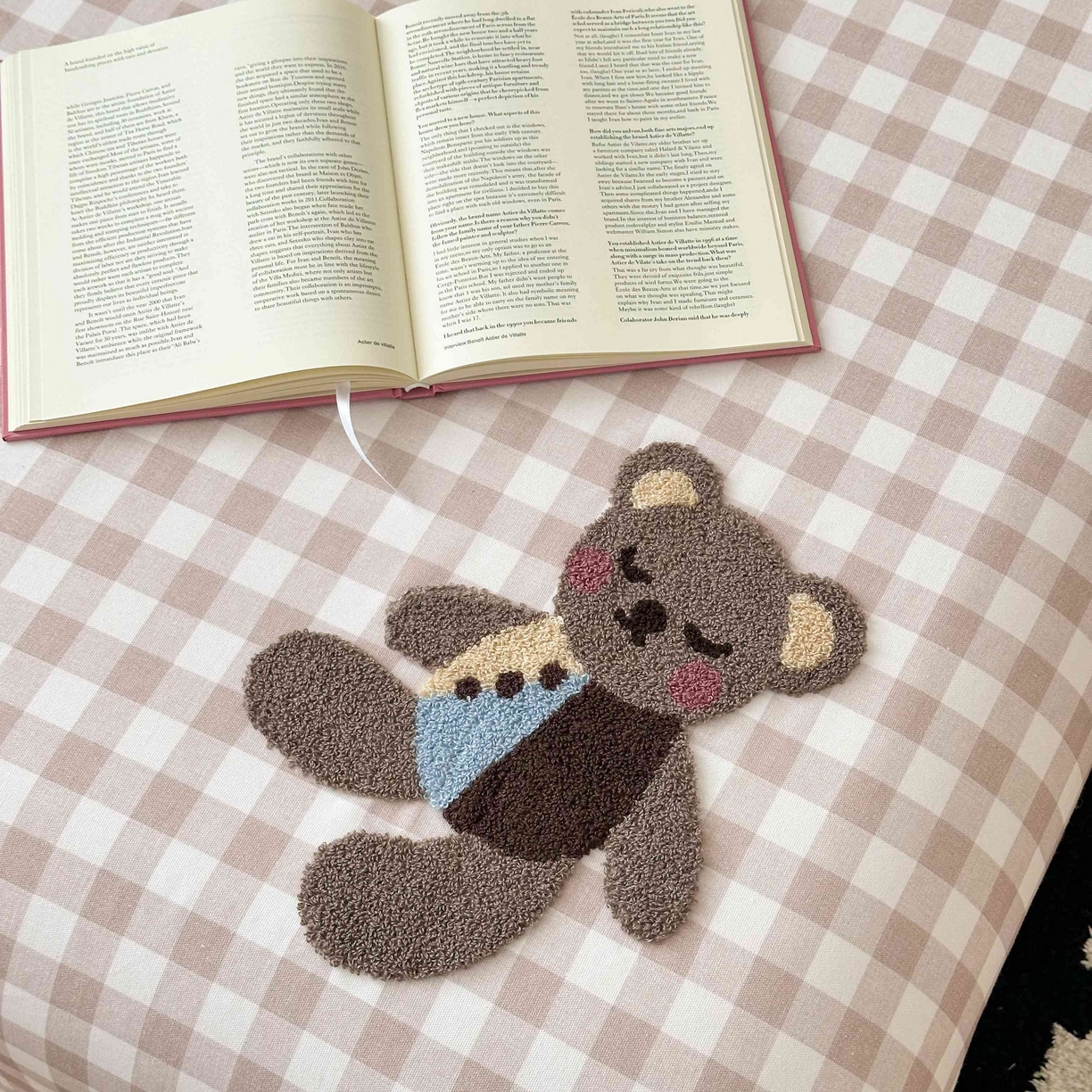 91家纺网 家纺一手货源 找家纺 珺柔家纺 2026新款全棉老粗布床单床笠三件套 安睡熊