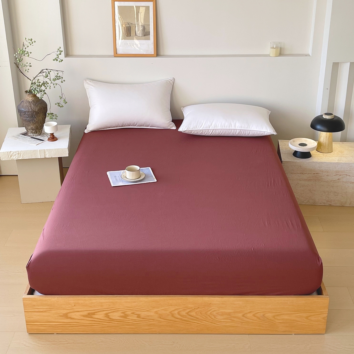 91家纺网 家纺一手货源 找家纺 （总）春皖家纺 2026春夏新款双拼全棉纯棉水洗棉单床笠 床笠单件