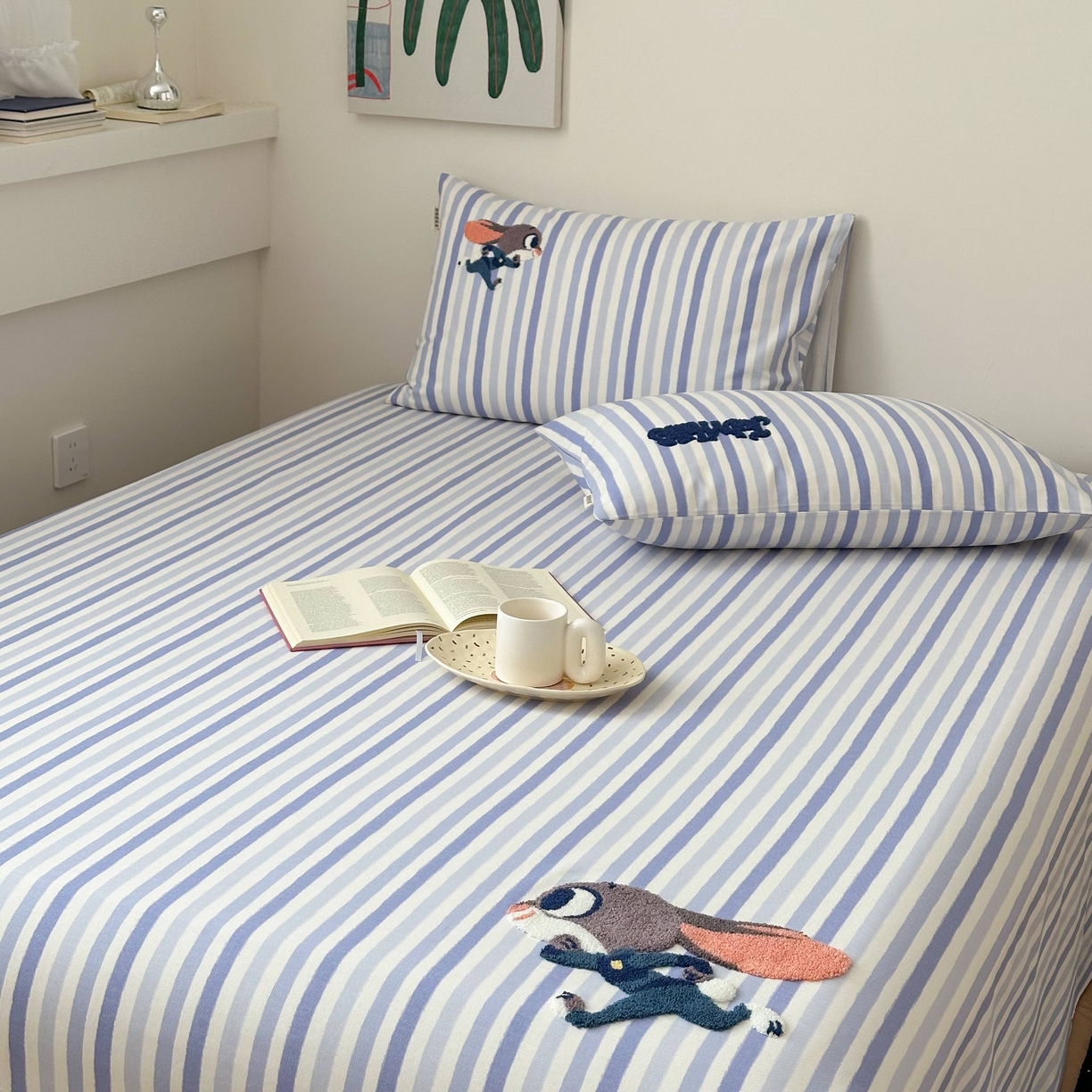 91家纺网 家纺一手货源 找家纺 珺柔家纺 2026新款全棉老粗布床单床笠三件套 朱迪