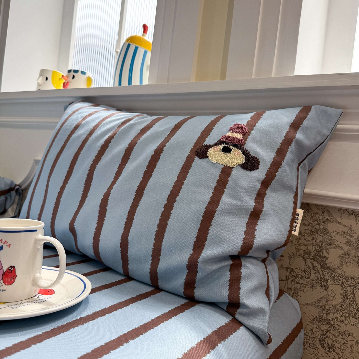 91家纺网 家纺一手货源 找家纺 珺柔家纺 2026新款全棉老粗布床单床笠三件套 小可爱