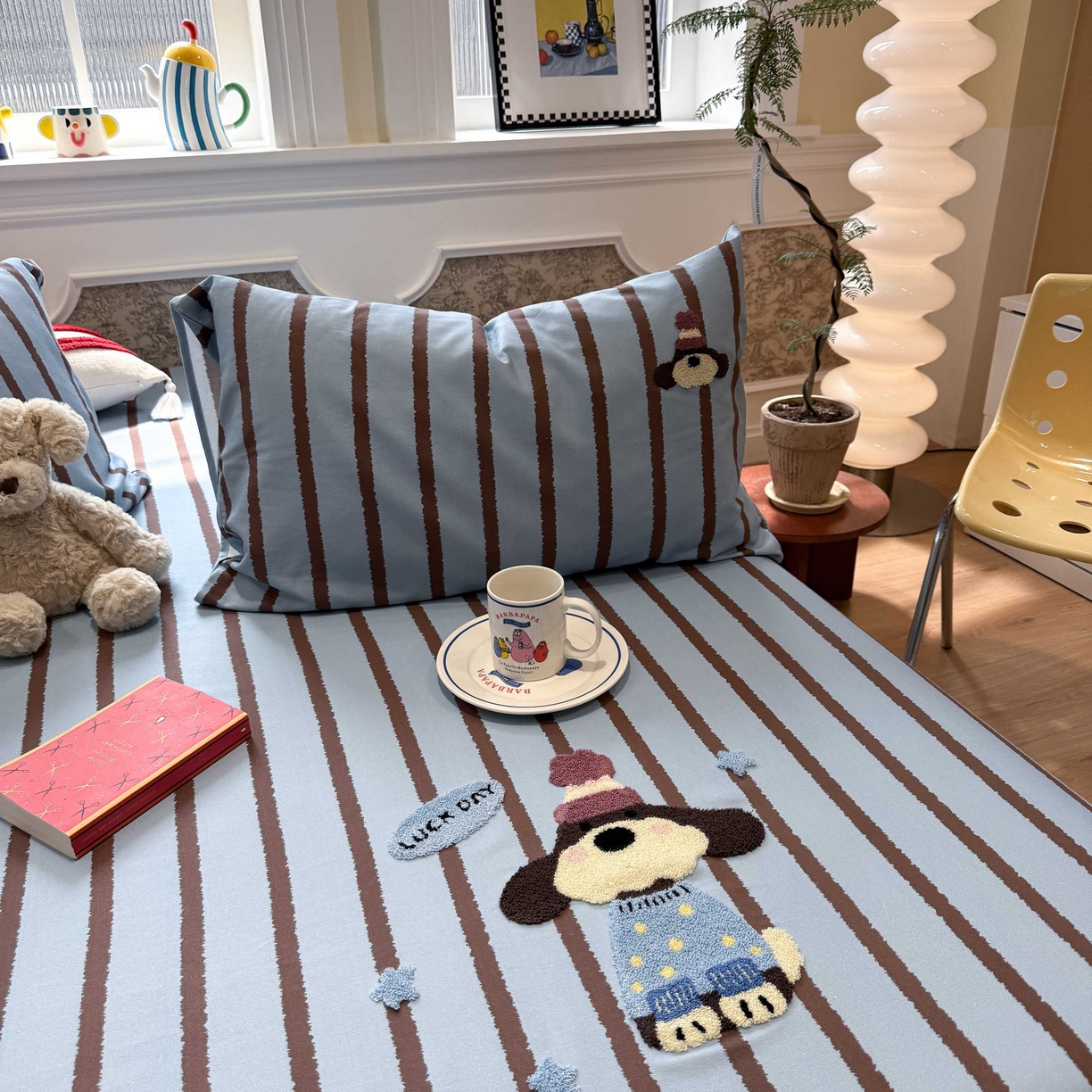 91家纺网 家纺一手货源 找家纺 珺柔家纺 2026新款全棉老粗布床单床笠三件套 小可爱