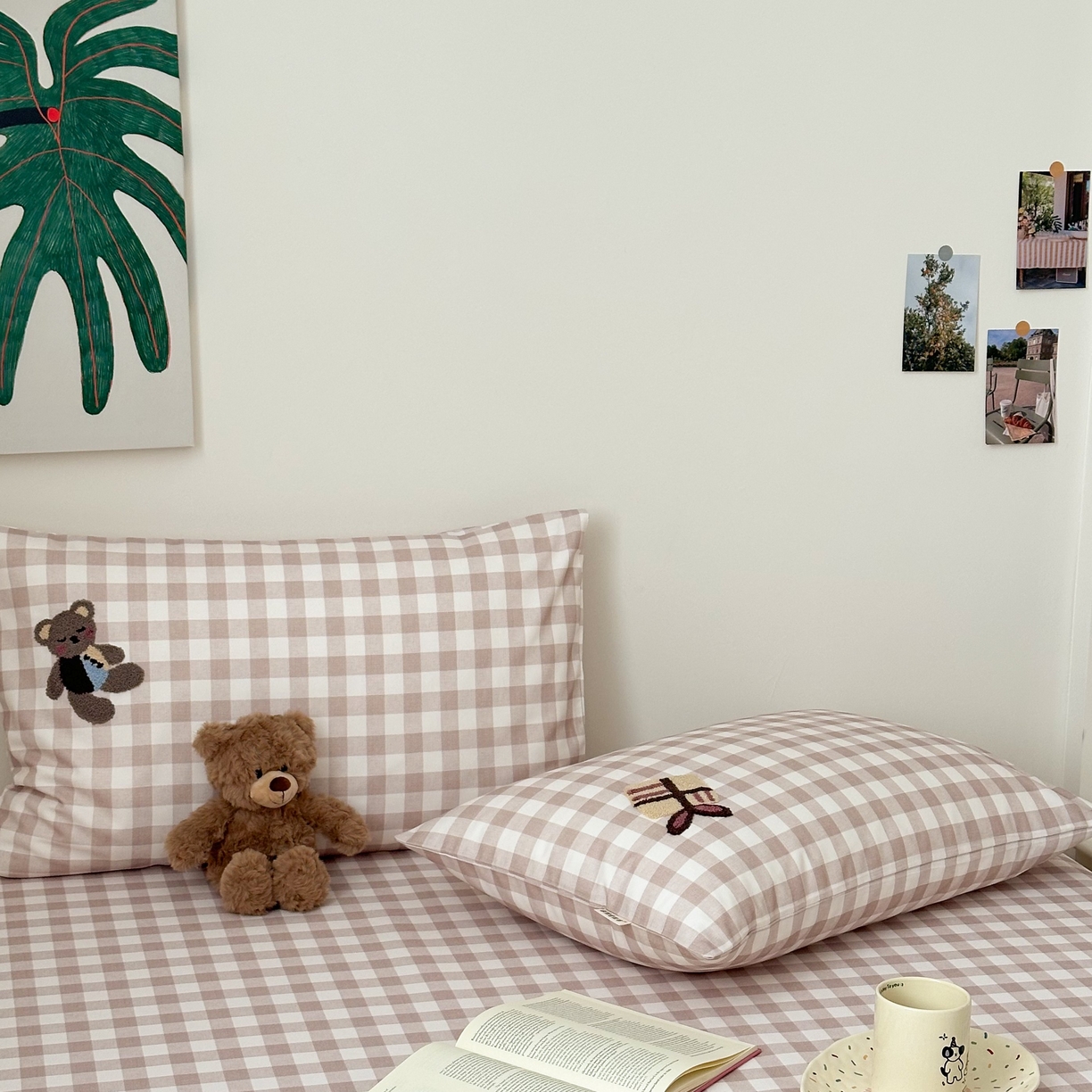 91家纺网 家纺一手货源 找家纺 珺柔家纺 2026新款全棉老粗布床单床笠三件套 安睡熊