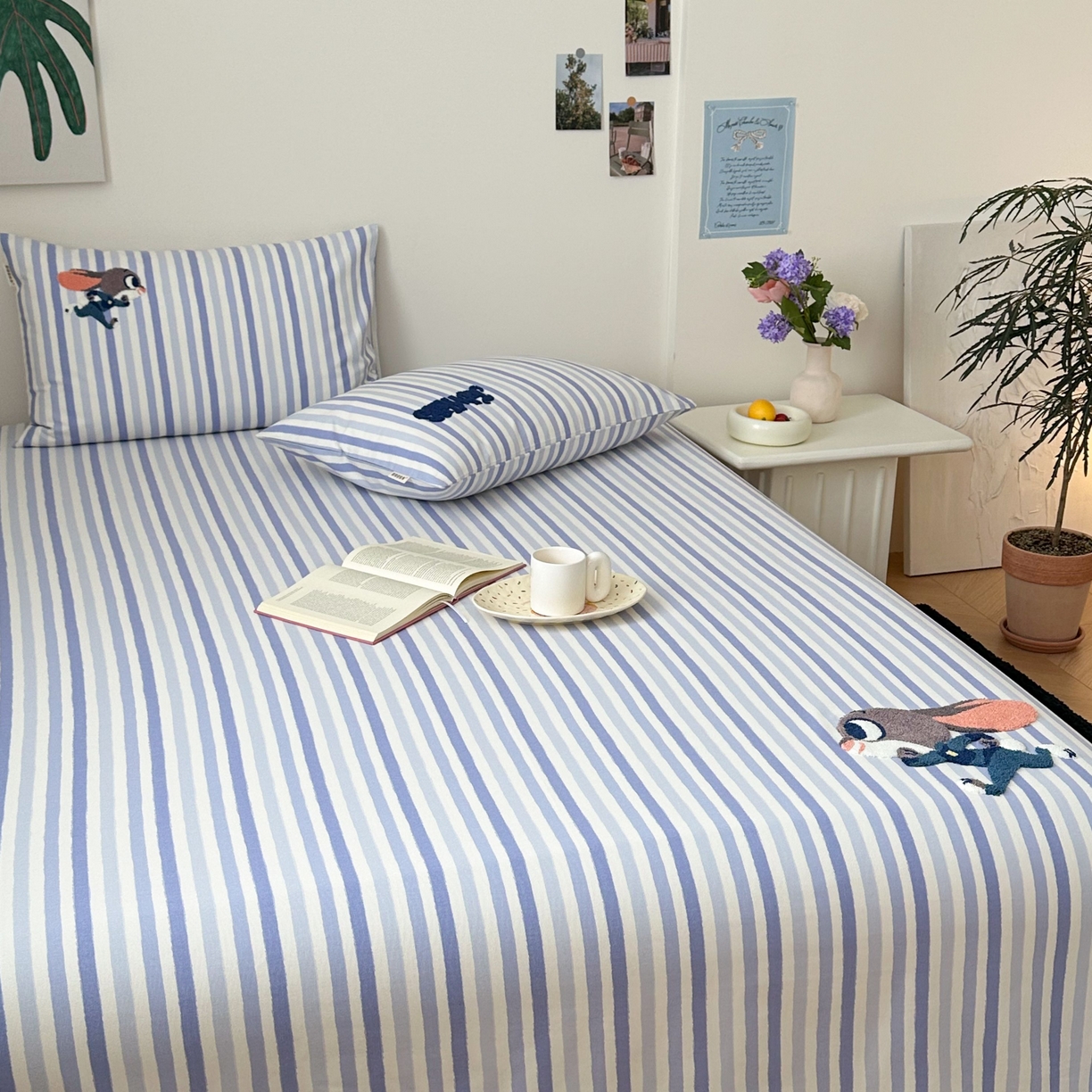 91家纺网 家纺一手货源 找家纺 珺柔家纺 2026新款全棉老粗布床单床笠三件套 朱迪