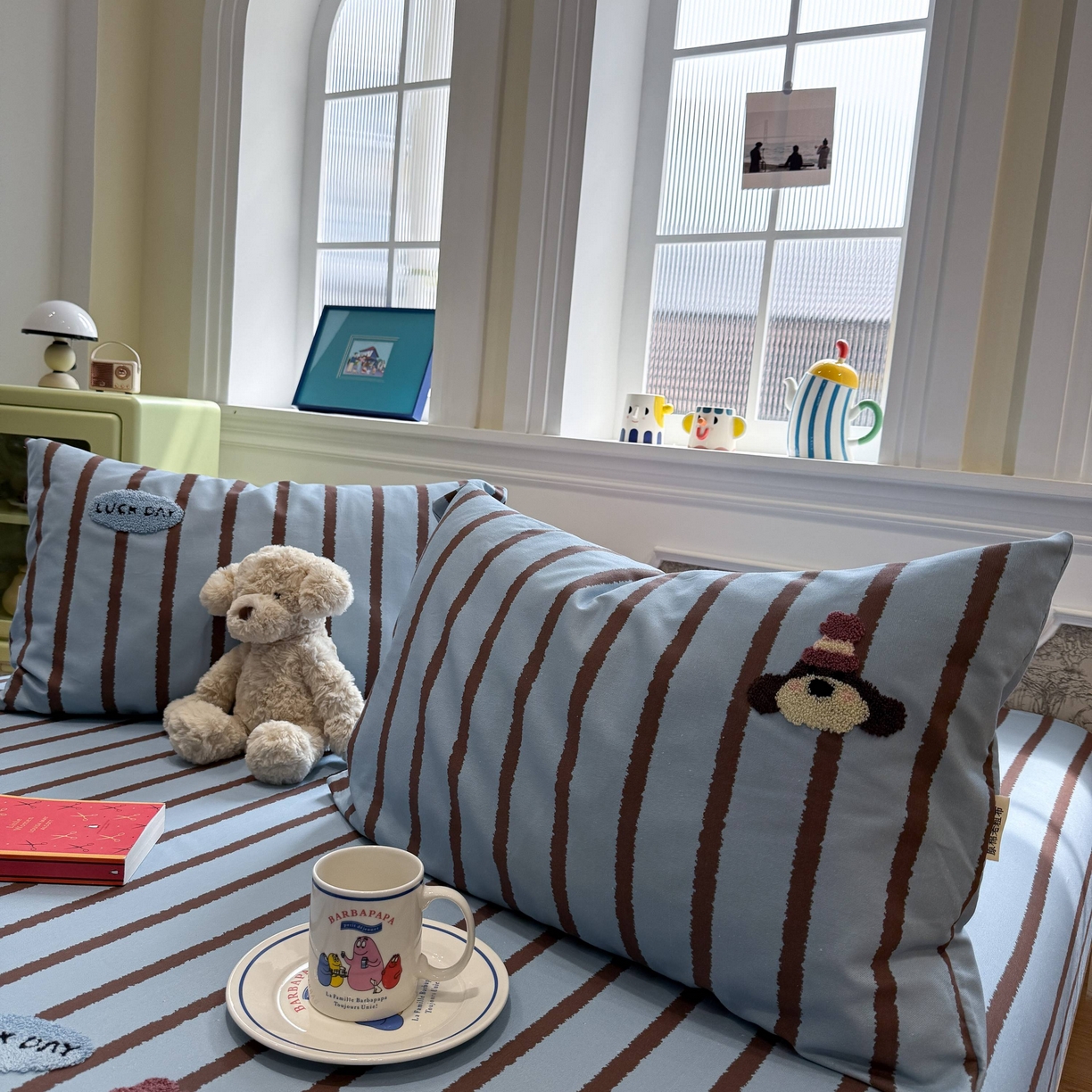 91家纺网 家纺一手货源 找家纺 珺柔家纺 2026新款全棉老粗布床单床笠三件套 小可爱