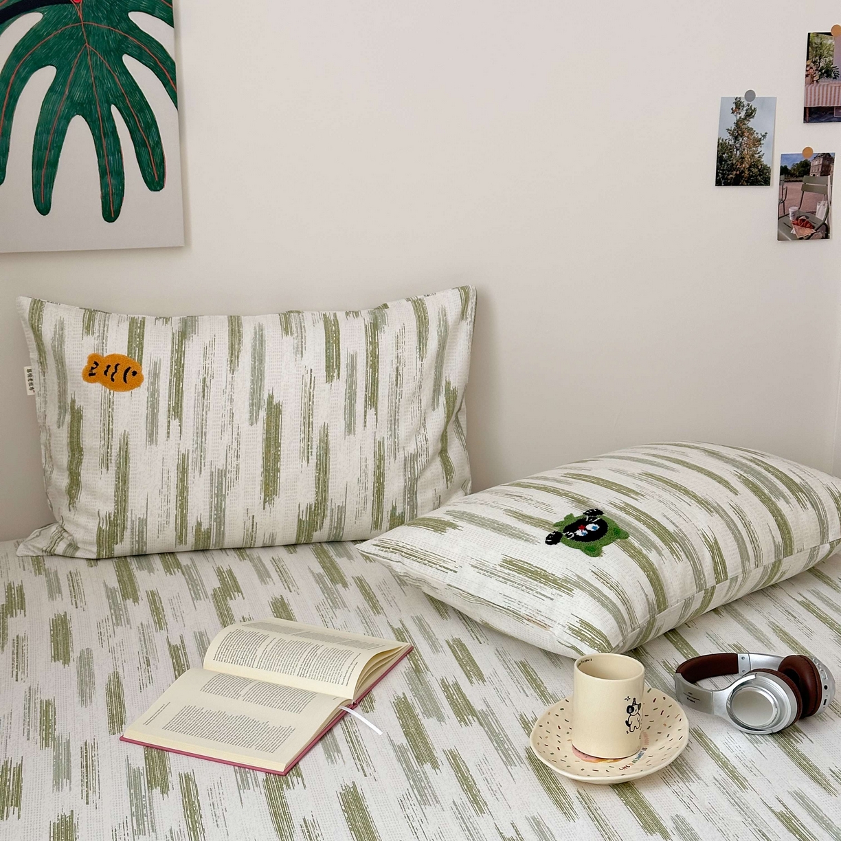 91家纺网 家纺一手货源 找家纺 珺柔家纺 2026新款全棉老粗布床单床笠三件套 幸运猫猫