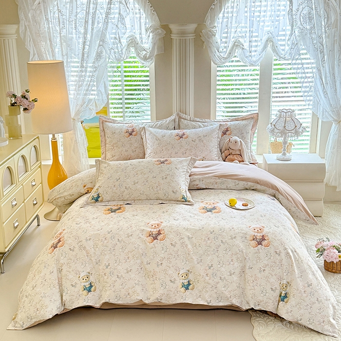 91家纺网 家纺一手货源 找家纺 （总）巧玲珑 2026新款全棉纯棉13376数码印花四件套