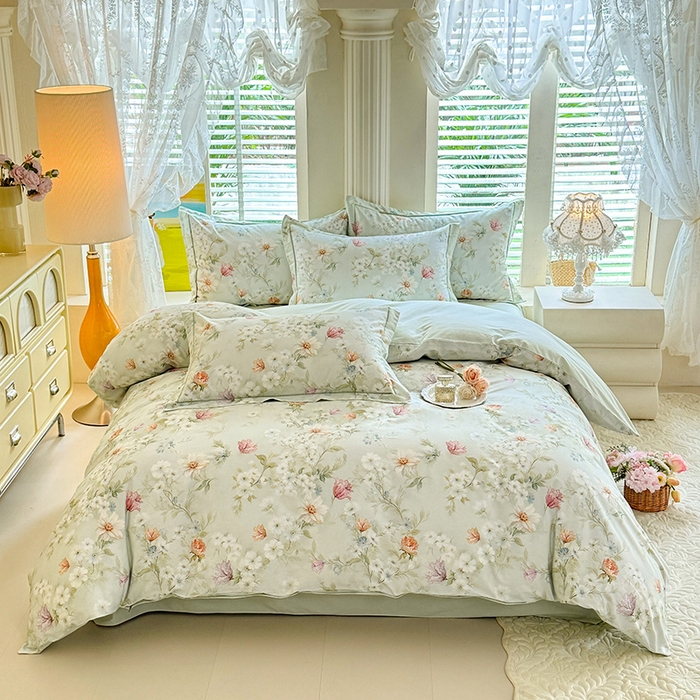 91家纺网 家纺一手货源 找家纺 （总）巧玲珑 2026新款全棉纯棉13376数码印花四件套