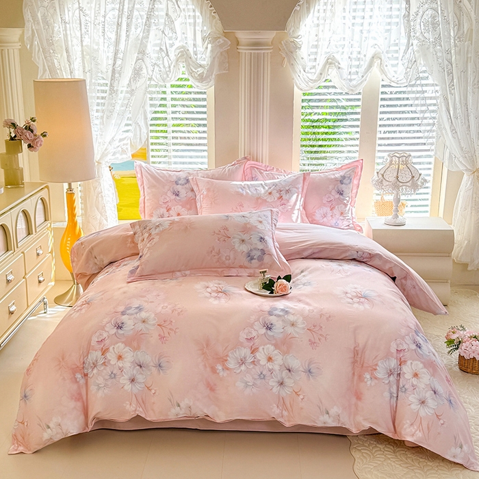 91家纺网 家纺一手货源 找家纺 （总）巧玲珑 2026新款全棉纯棉13376数码印花四件套