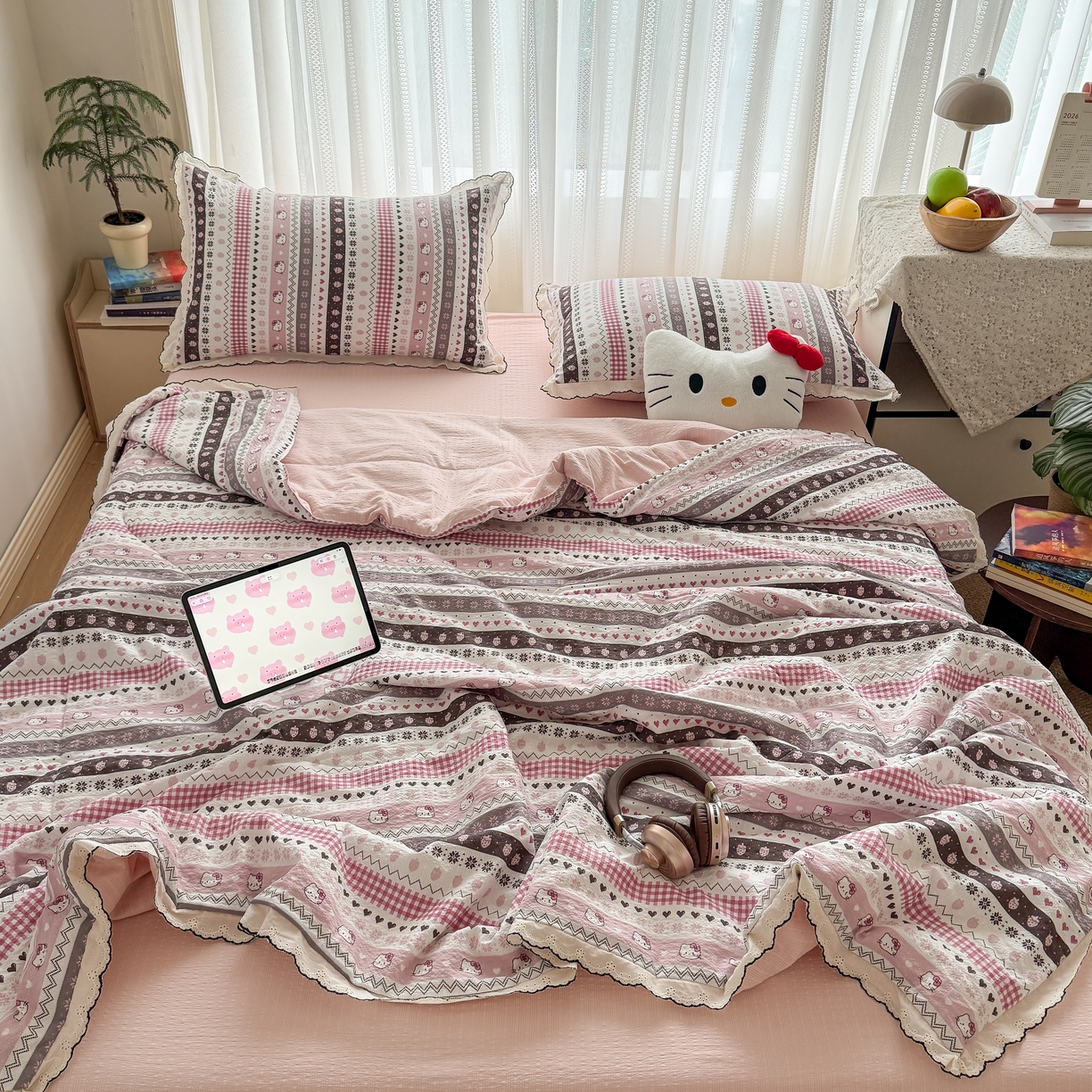 91家纺网 家纺一手货源 找家纺 （总）欧尚 2026新款蕾丝花边夏被款四件套