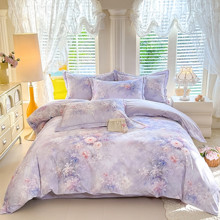 91家纺网 家纺一手货源 找家纺 （总）巧玲珑 2026新款全棉纯棉13376数码印花四件套