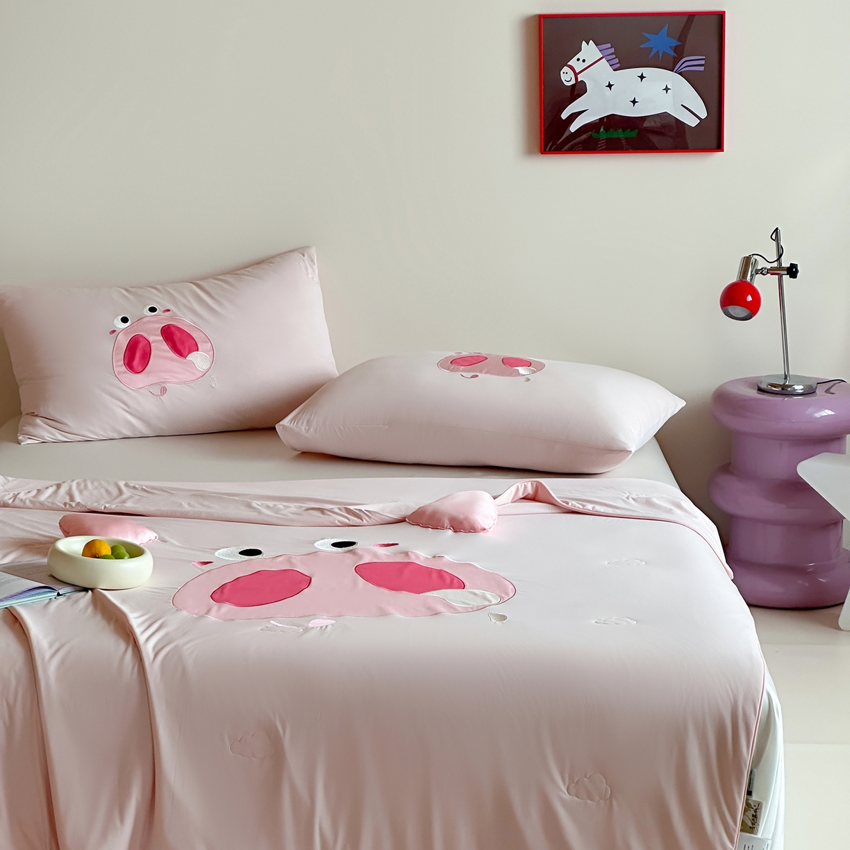 91家纺网 家纺一手货源 找家纺 （总）傲蕾良品 2026新款冰冰鸭即刻凉感夏被-婴童尺寸