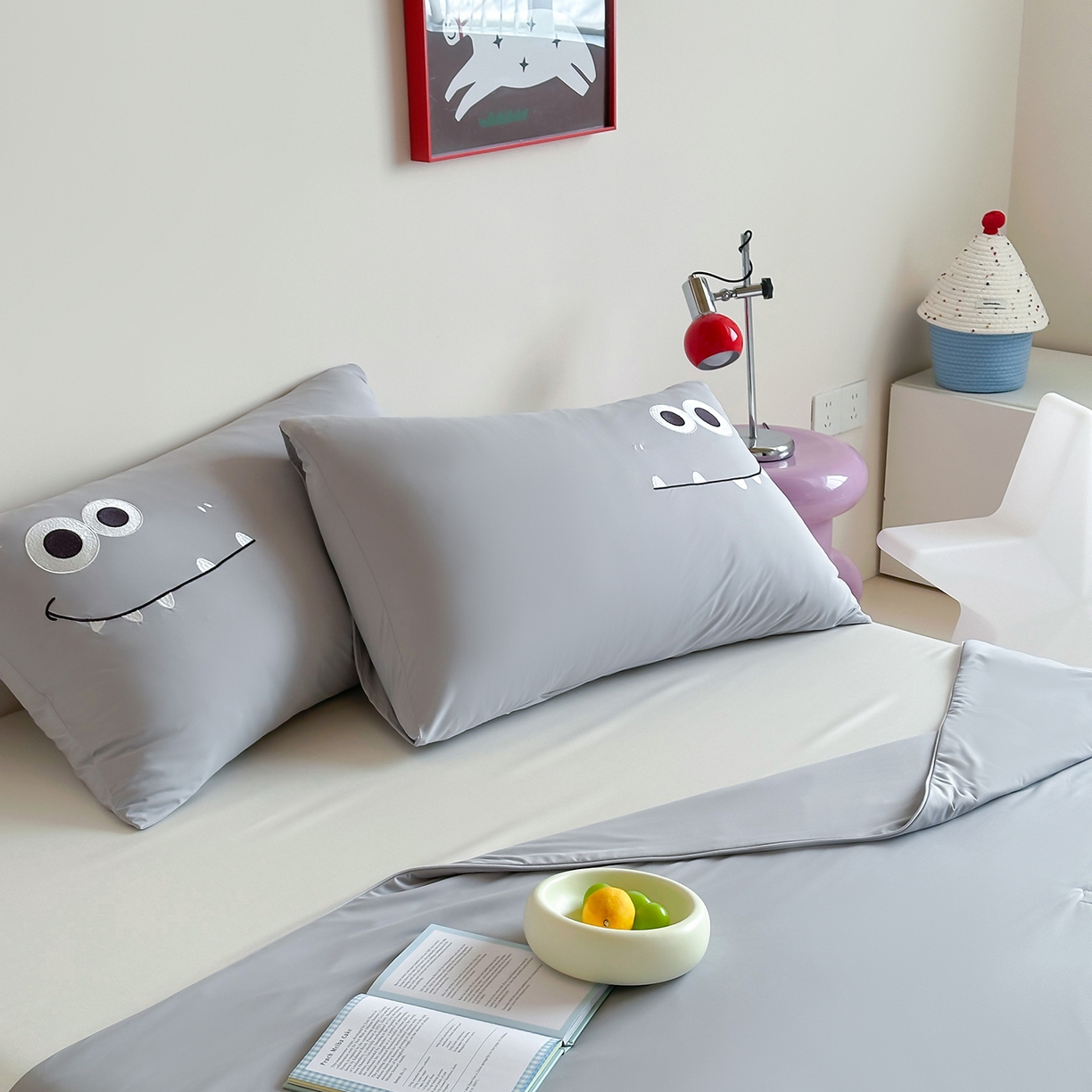 91家纺网 家纺一手货源 找家纺 傲蕾良品 2026新款冰冰鸭即刻凉感夏被-婴童尺寸 是恐龙呀