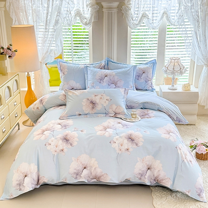 91家纺网 家纺一手货源 找家纺 （总）巧玲珑 2026新款全棉纯棉13376数码印花四件套