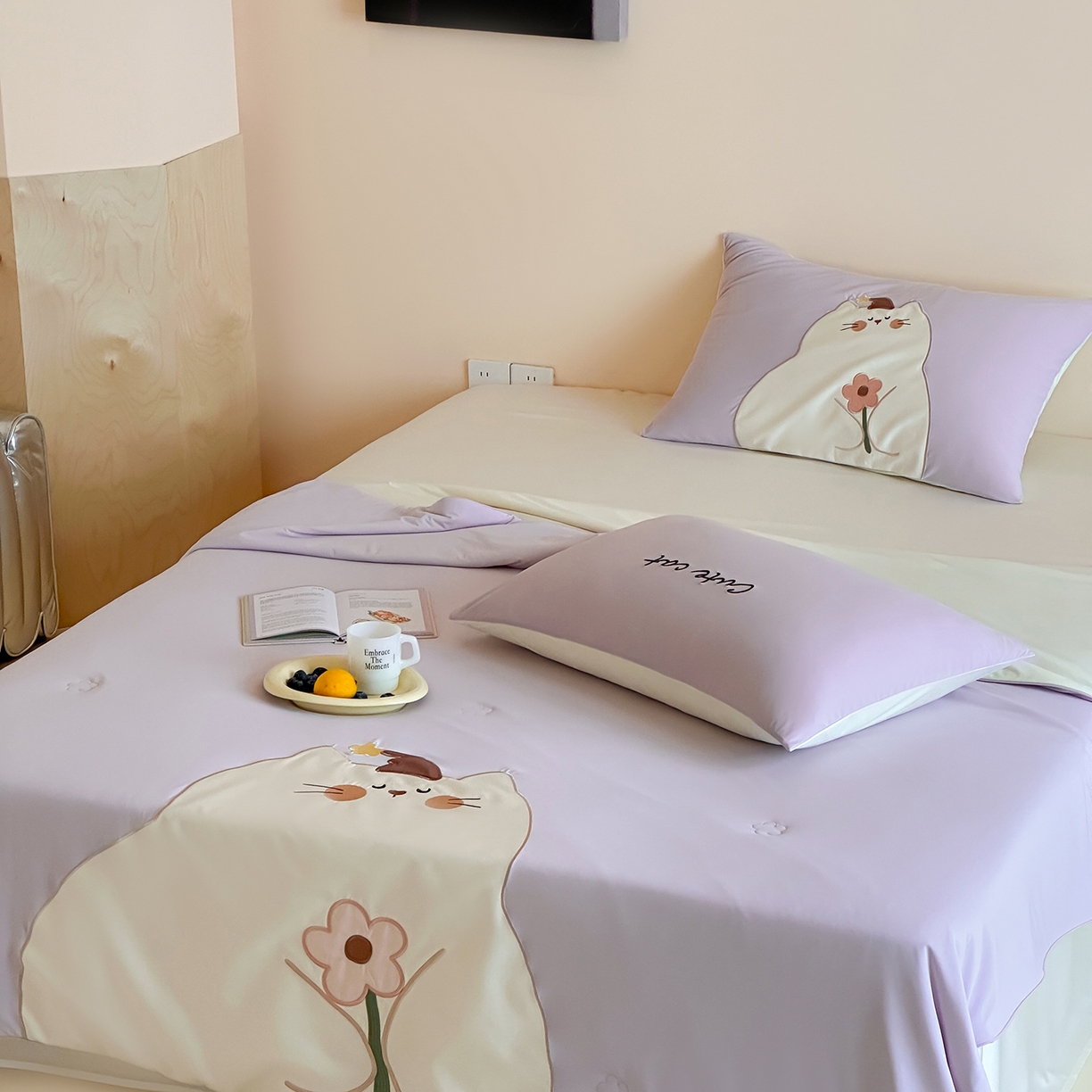 91家纺网 家纺一手货源 找家纺 傲蕾良品 2026新款冰冰鸭即刻凉感夏被-成人尺寸 治愈猫咪