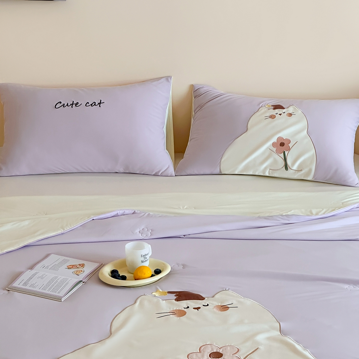 91家纺网 家纺一手货源 找家纺 傲蕾良品 2026新款冰冰鸭即刻凉感夏被-成人尺寸 治愈猫咪