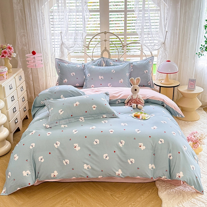 91家纺网 家纺一手货源 找家纺 （总）巧玲珑 2026新款全棉纯棉13376数码印花四件套