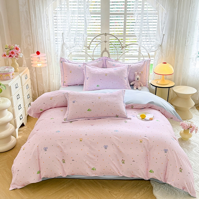 91家纺网 家纺一手货源 找家纺 （总）巧玲珑 2026新款全棉纯棉13376数码印花四件套